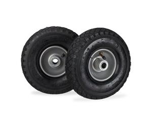 Relaxdays 4 ruote 3.00-4 per carriola nero-grigio