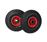 Relaxdays 4 ruote 3.00-4 per carriola nero-rosso