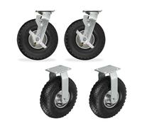 Relaxdays 4 ruote girevoli pneumatiche 3.00-4