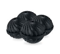 Set 4 Sfere Lavatrice Lavaggio Ecologico Alternativa Palle Eco Detersivo Nero
