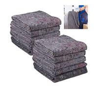 Relaxdays 40x Coperte per Traslochi, Set 40 Coperture per Mobili, Trasporto & Immagazzinaggio, TNT Riciclato, 150x200,Grigia