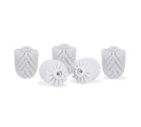 Relaxdays 40x Spazzole per Scopino da Bagno, Ciuffo di Ricambio Spazzolone WC, Filetto 9, 9,5 mm Diametro 8 cm, Bianco