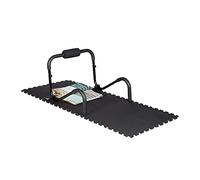 Relaxdays 48x Puzzle Tappeto Ammortizzante Attrezzi Fitness, Tassello 30x30 cm, 4,3 m², Sport e Palestra, Spessore 1 cm, Nero