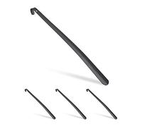 Relaxdays 4X Calzascarpe in Metallo, Confortevole, Stabile, L:60 cm, Grande, da Appendere, con Manico, Nero