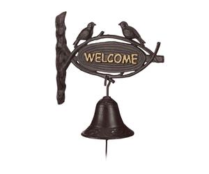 Relaxdays 4x campanella per porta in ghisa WELCOME