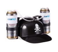 Relaxdays 4x Cappello porta bibite con teschio