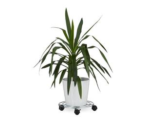 Relaxdays 4x carrello portavasi mobile con freno