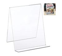 Relaxdays 4X Cavalletto per Libri, Supporto in Acrilico, Libri da Cucina, A4, Stabile, Leggero, 24x20x20 cm, Trasparente