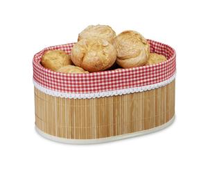Relaxdays 4x Cestini in bambù portapane e panini