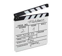 Relaxdays 4x Ciak cinematografico bianco