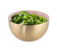 Relaxdays 4x Ciotole da insalata Ø 15 cm rosa-oro