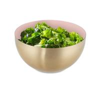 Relaxdays 4x Ciotole da insalata Ø 20 cm rosa-oro