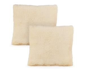 Relaxdays 4x cuscini morbidi color crema