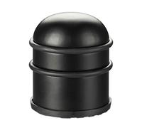 Relaxdays 4X Fermaporta, Blocca Porta e Ferma Finestre, in Acciaio e Gomma, Accessorio per la Casa, Diametro: 7 cm, Nero