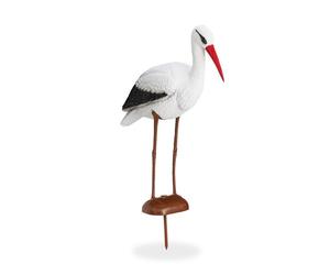 Relaxdays 4x Figura da giardino a forma di cicogna