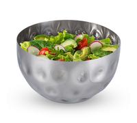 Relaxdays 4x Insalatiera in acciaio inox argentato