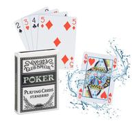 Relaxdays 4x mazzi di carte da poker plastificate