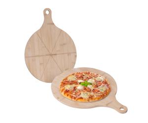 Relaxdays 4x piatti pizza bambù