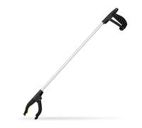 Relaxdays 4X Pinza Raccogli Oggetti, Braccio Prensile, Aiuto Mobilità Anziani e Disabili, Alluminio, 76 cm, Argento/Nero