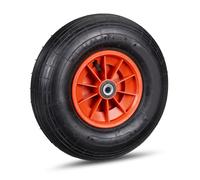 Relaxdays 4x Ruota rossa per carriola 4.00-6
