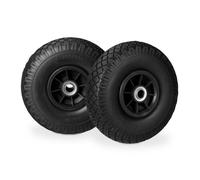 Relaxdays 4x ruote carriola 3.00-4 PU nero