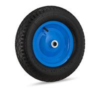 Relaxdays 4X Ruote per Carriola 4.80 4.00-8, ad Aria, Pneumatico di Scorta per Carretti, Cerchione in Acciaio, Nero Blu