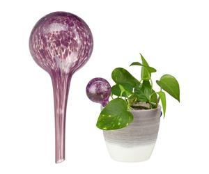 Relaxdays 4x sfere in vetro lilla per irrigazione