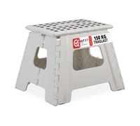 Relaxdays 4x Sgabelli bianchi pieghevoli L