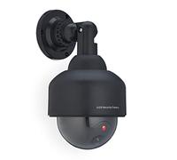 Relaxdays 4X Telecamera Finta di Sorveglianza, Dummy Camera, con LED Lampeggiante, HxLxP: 23,5x12,5x14 cm, Deterrente, Nero