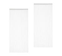 Tenda a fili bianca 90x245 Tendaggio versatile bianco Lavabile Poliestere