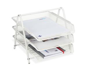 Relaxdays 4x vaschetta portadocumenti triplo