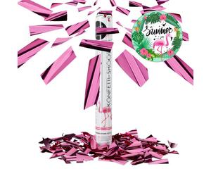 Relaxdays 5x cannone sparacoriandoli rosa 40 cm