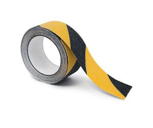 Relaxdays 5x nastro antiscivolo nero e giallo 5 m