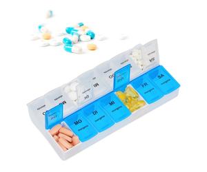 Relaxdays 5x portapillole 7 giorni mattino/sera