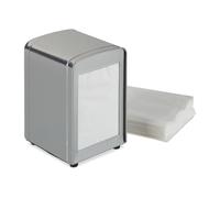 5X Portatovaglioli da Bar, retrò, Salviette Piccole, per Gelaterie, caffè, Bistro, HxLxP: 15x9,5x11, Argentato