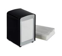 5X Portatovaglioli da Bar, retrò, Salviette Piccole, per Gelaterie, caffè, Bistro, HxLxP: 15x9,5x11, Nero