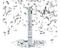 Relaxdays 5x spara coriandoli 40 cm argento