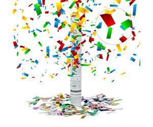 Relaxdays 5x spara coriandoli 40 cm colorato