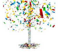 5x Cannone Sparacoriandoli 80 cm, Idea Regalo, Accessorio Decorazione per Feste e Carnevale, Gittata di 6-8 m, Colorato