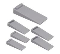 Relaxdays Cuneo Fermaporta, Set 6 Blocca Porte Pavimento, Regolabili e Antiscivolo, Pratico Accessorio per Casa, Grigio, 1 pz