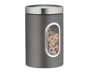 Relaxdays 6x Barattolo grigio sale zucchero caffè