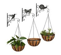 Relaxdays 6x portavasi da parete con fioriere