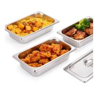 Relaxdays 6x vaschette inox