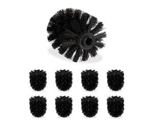 Relaxdays 72x spazzola di ricambio per WC nera