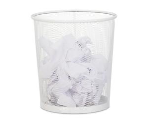 Relaxdays 8x cestino gettacarta rotondo bianco