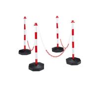 Relaxdays 8x colonnine con catena, set da 4