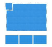 Relaxdays 96x Tappeto da Fitness a Puzzle per la Palestra o da Gioco Bambini, Tappetino in Eva, Area 2,16 m², 30x30, Blu