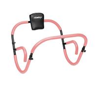 Relaxdays Attrezzo per Addominali AB Roller, Allenamento a Casa, Potenziamento Muscolare, HLP: 66x71x71 cm, Nero Rosa, Plastica, Alluminio