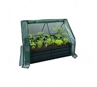Relaxdays Aiuola rialzata con Serra per Fiori, Piante e ortaggi, 92x125x95 cm, Verde