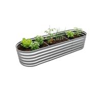 Aiuola rialzata ortaggi erbe aromatiche piante insalata giardino metallo lunga